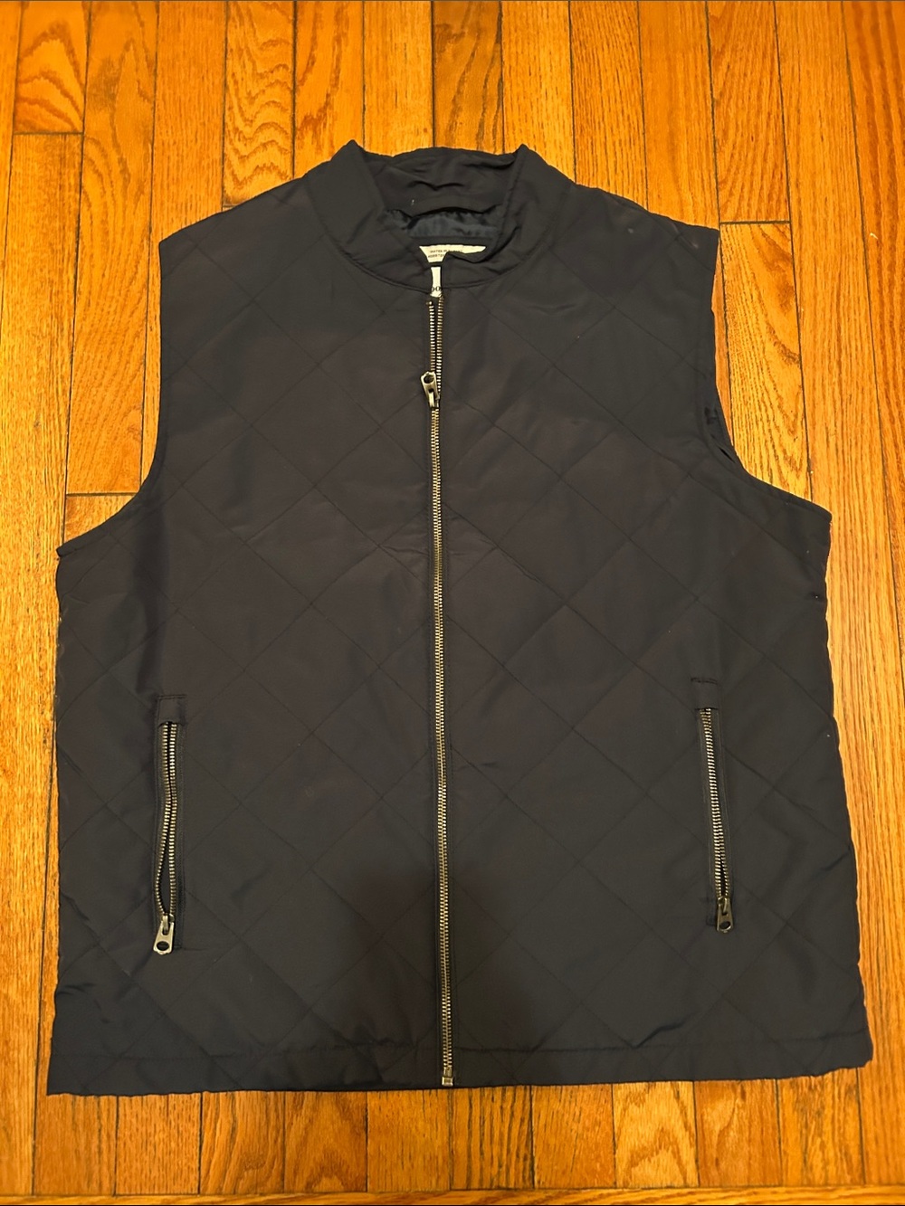 Goodfellow & Co Navy Quilted Zip-Front Vest